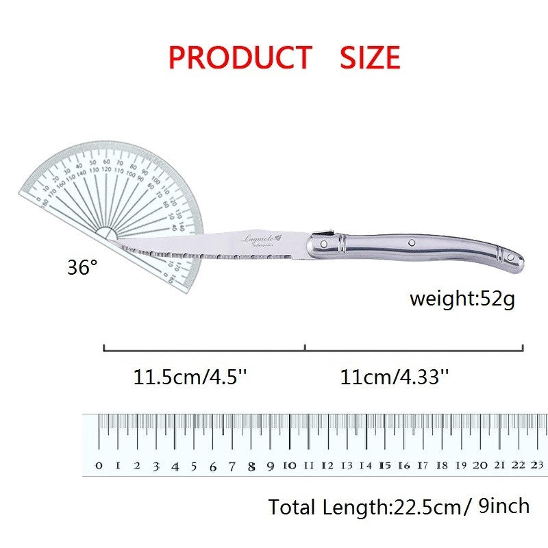 Juego de cuchillos para carne Laguiole de acero inoxidable de 9 ", tenedor