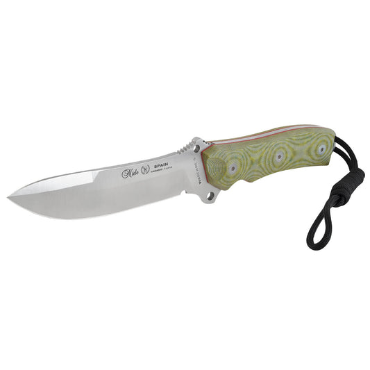 Miguel Nieto Cuchillo Warfare Supervivencia Acero Inoxidable Dureza AN-58 con Funda Piel.