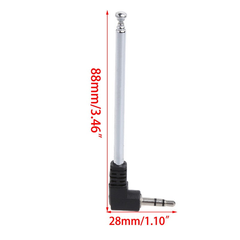 Antena receptora de Radio de 3,5mm, interfaz multiusos de acero inoxidable, Radi