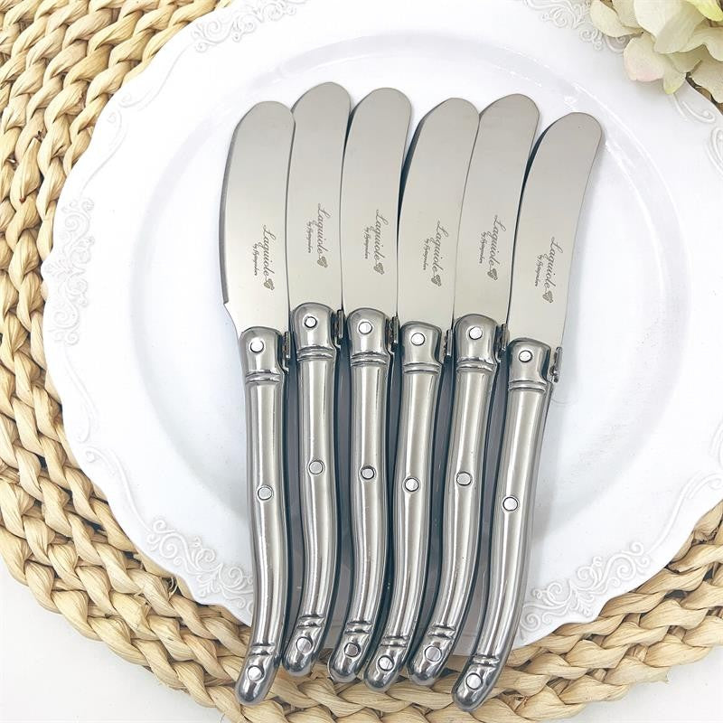 Juego de cuchillos para carne Laguiole de acero inoxidable de 9 ", tenedor