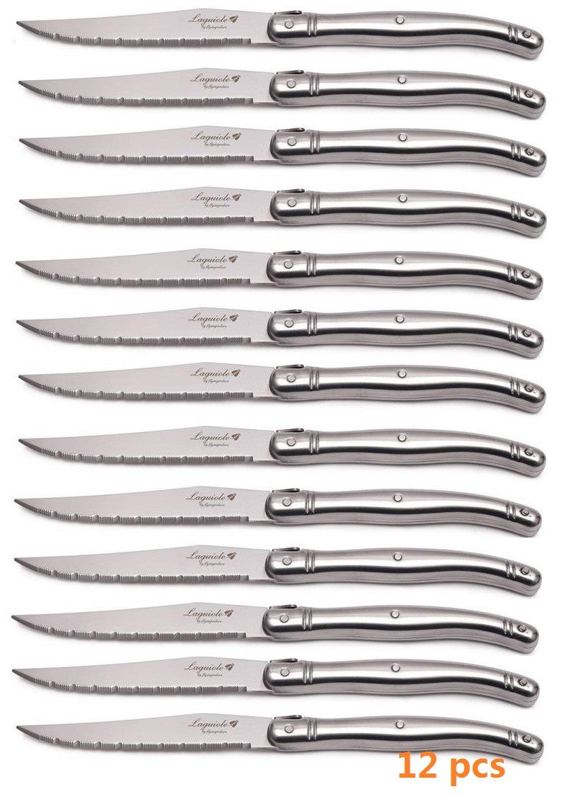 Juego de cuchillos para carne Laguiole de acero inoxidable de 9 ", tenedor