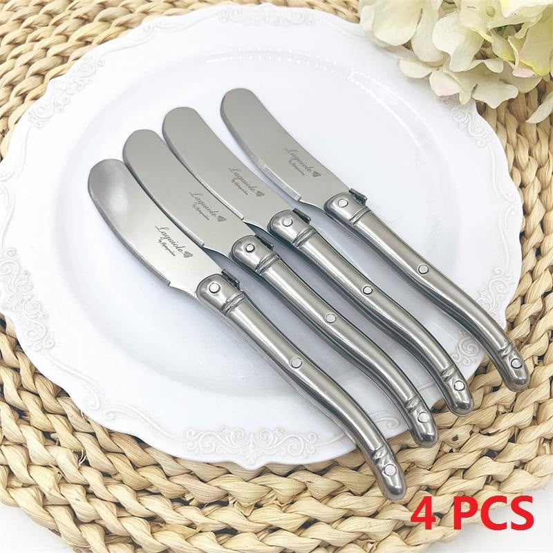 Juego de cuchillos para carne Laguiole de acero inoxidable de 9 ", tenedor