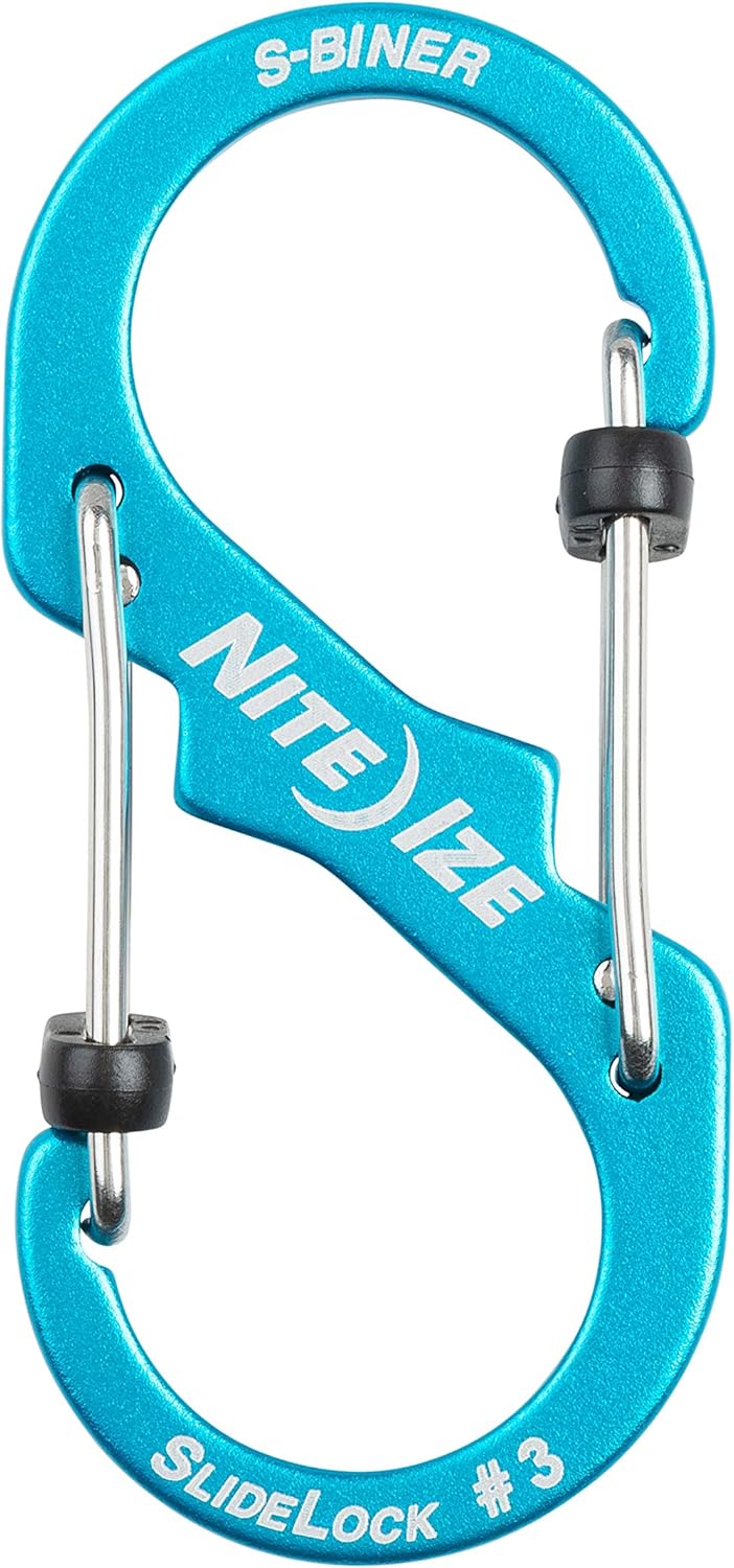 Nite Ize S-biner® Slidelock® Aluminio Azul #3 Made In USA.