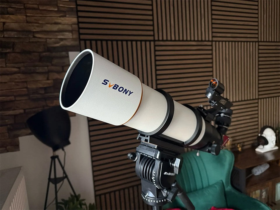 Telescopio Astronómico Svbony SV48P con Apertura de 102mm/90mm, Enfocador de Dob