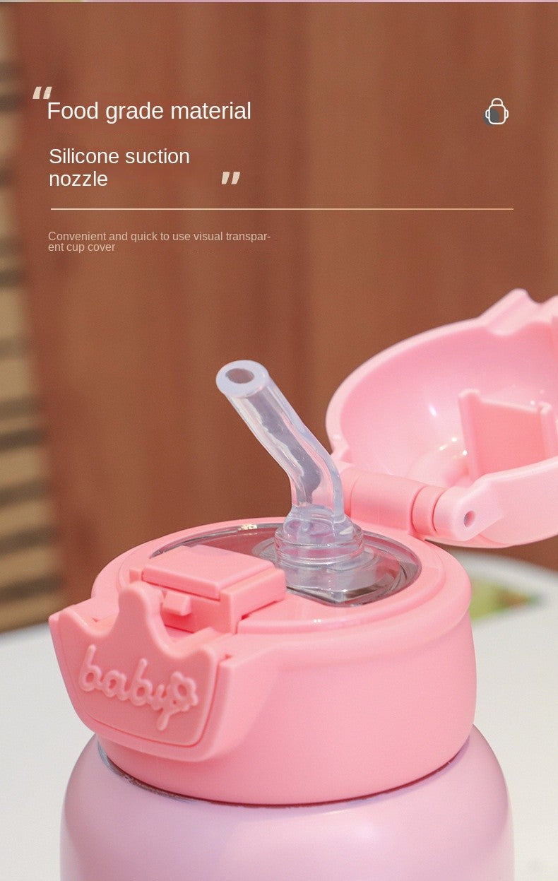 Botella Termo de unicornio para niños de 500ml, bonita botella de agua térmica p
