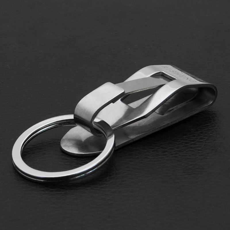 LLavero de acero inoxidable con Clip de seguridad, cinturón de alta resistencia,