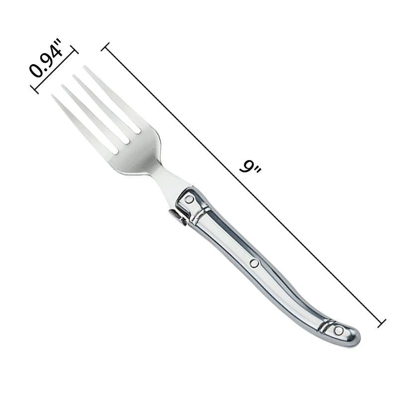 Juego de cuchillos para carne Laguiole de acero inoxidable de 9 ", tenedor