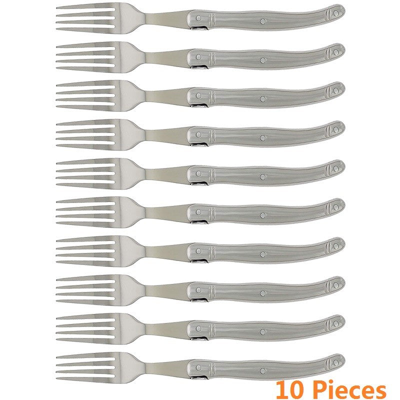 Juego de cuchillos para carne Laguiole de acero inoxidable de 9 ", tenedor