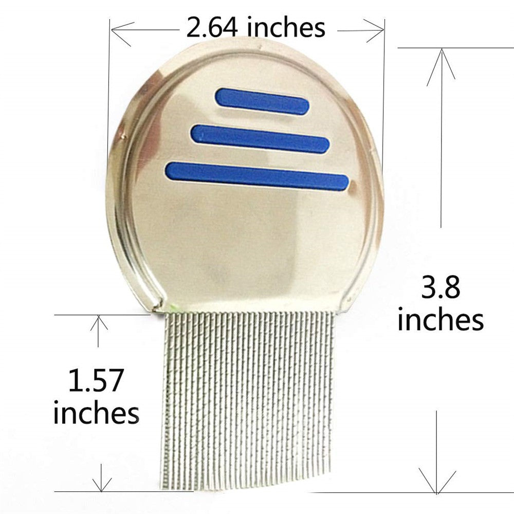 Peine para pulgas de acero inoxidable, peines para piojos y cabeza, peine para p