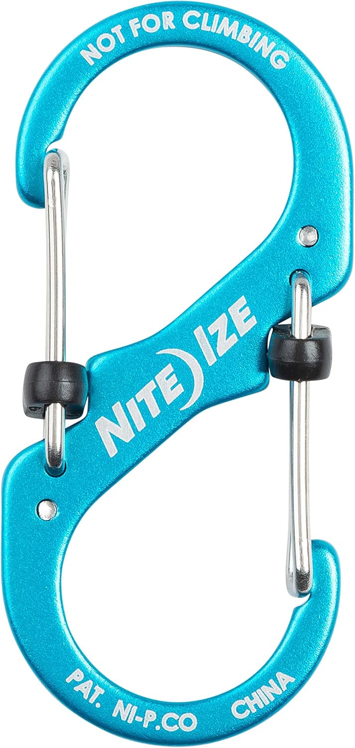 Nite Ize S-biner® Slidelock® Aluminio Azul #3 Made In USA.