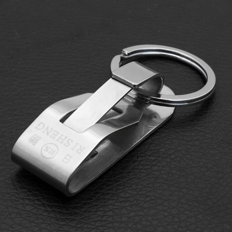 LLavero de acero inoxidable con Clip de seguridad, cinturón de alta resistencia,