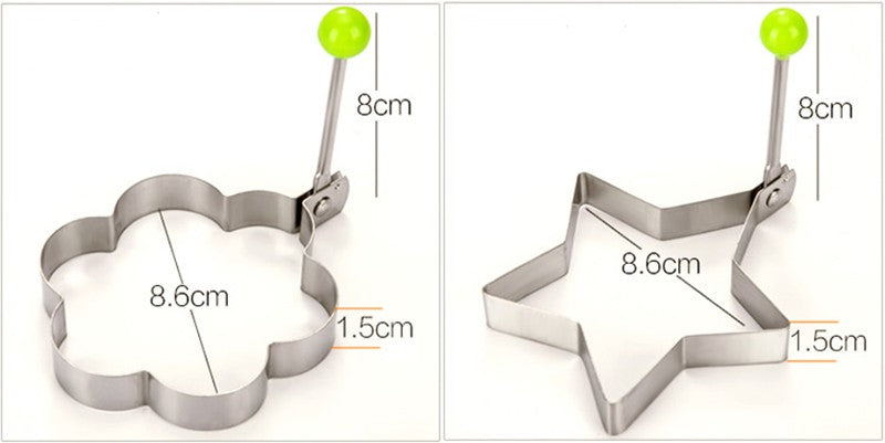 Nuevo molde de acero inoxidable para huevos fritos, máquina para hacer tortitas