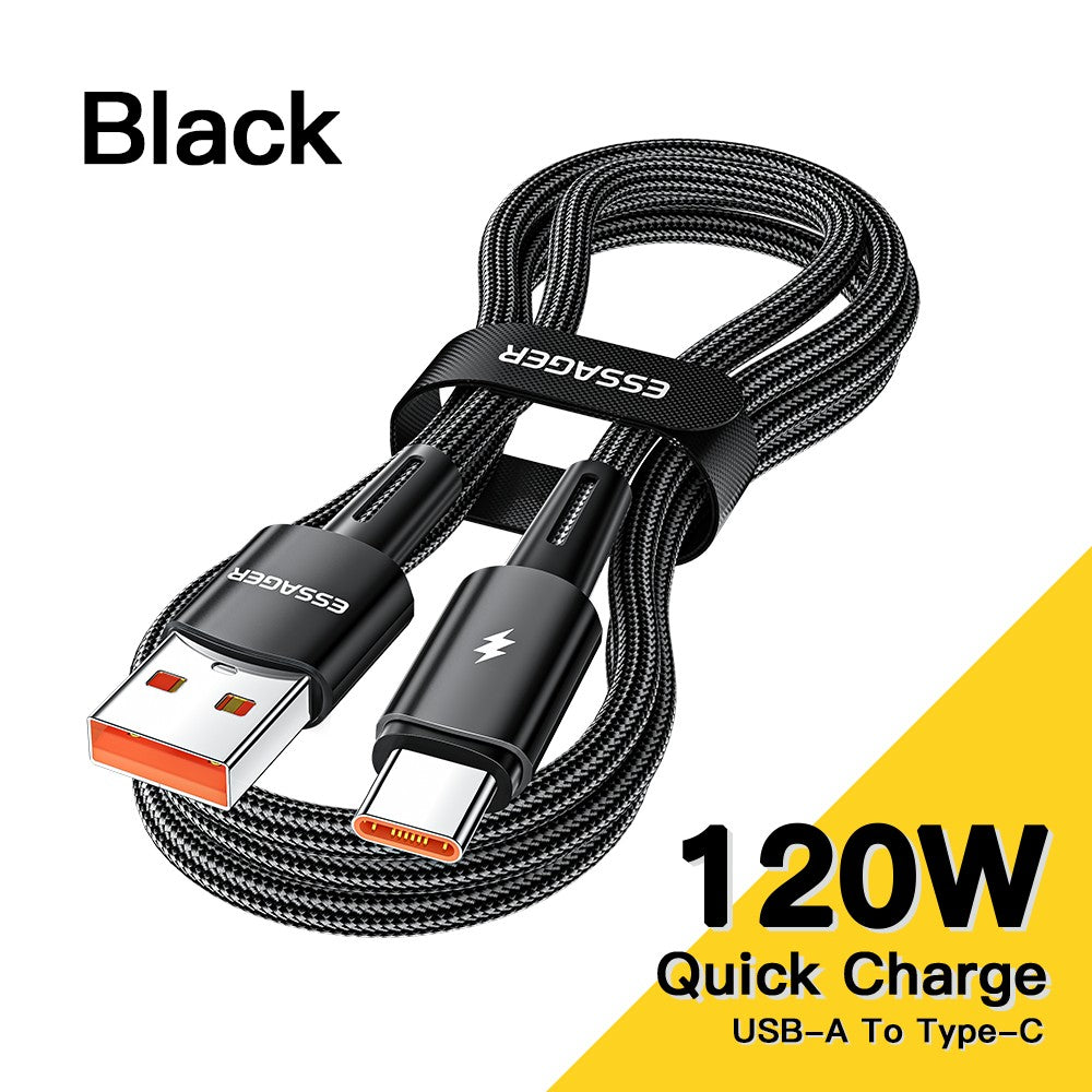 Essager-Cable USB de carga rápida para móvil, Cable de carga súper rápida tipo C