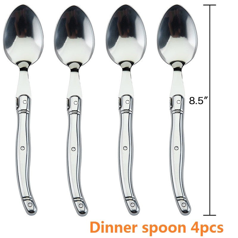 Juego de cuchillos para carne Laguiole de acero inoxidable de 9 ", tenedor