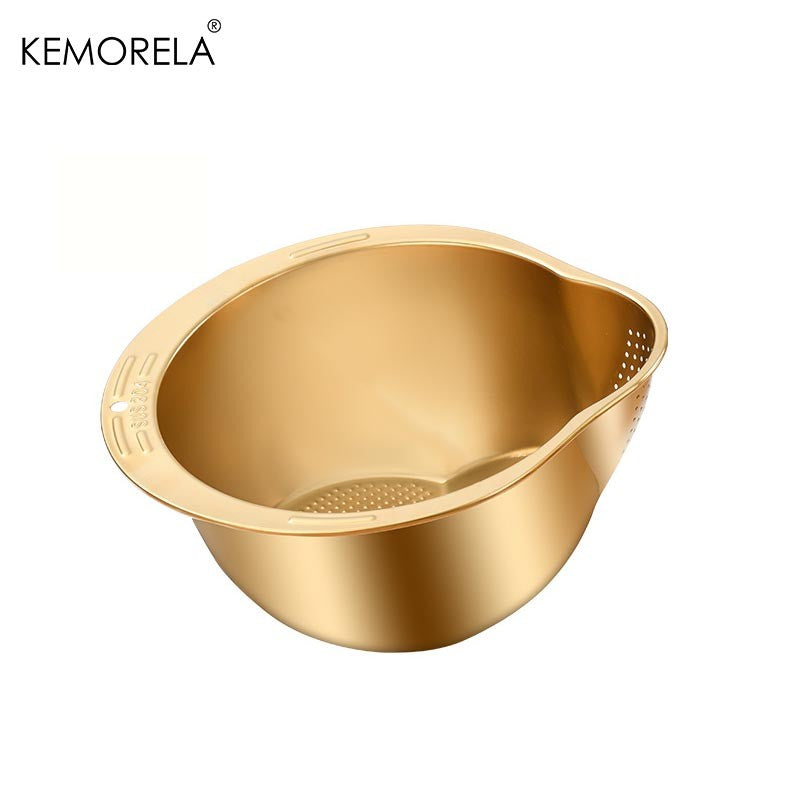 Cuenco colador para lavadora de arroz, cuenco para lavado de arroz de acero inox