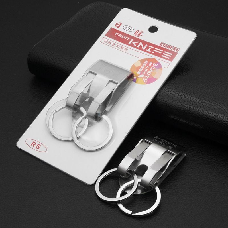 LLavero de acero inoxidable con Clip de seguridad, cinturón de alta resistencia,