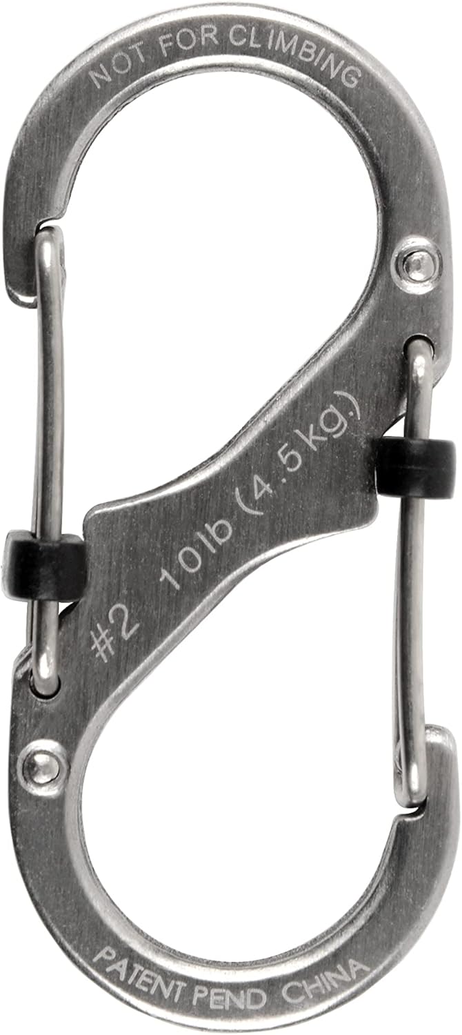 Nite Ize S-biner® Slidelock® De Acero Inoxidable Plata #2.  U S A (Copia)