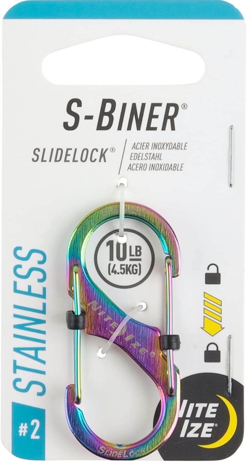Nite Ize S-biner® Slidelock® De Acero Inoxidable SPECTRUM #2.  U S A