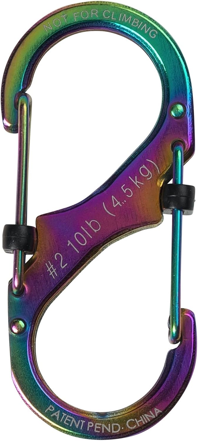 Nite Ize S-biner® Slidelock® De Acero Inoxidable SPECTRUM #2.  U S A