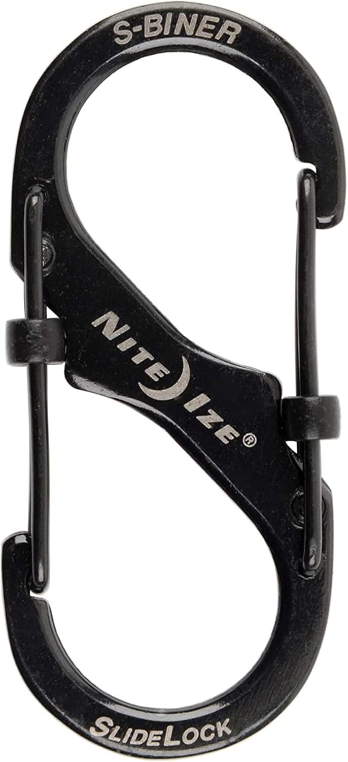 Nite Ize S-biner® Slidelock® De Acero Inoxidable Negro #2.  U S A (Copia) (Copia)