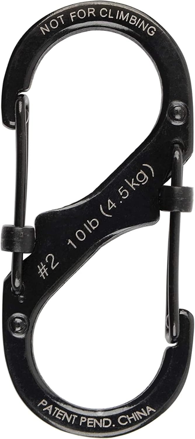 Nite Ize S-biner® Slidelock® De Acero Inoxidable Negro #2.  U S A (Copia) (Copia)