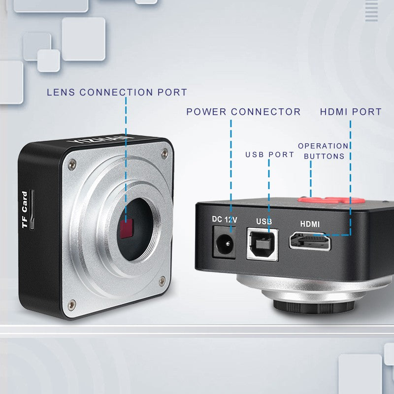 Microscopio Digital con Soporte Reforzado, Microscopio 4K HDMI USB TYPE-C, Cámar