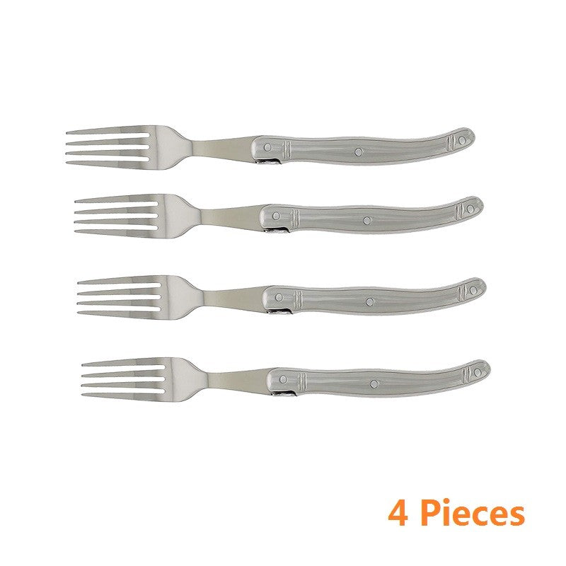 Juego de cuchillos para carne Laguiole de acero inoxidable de 9 ", tenedor