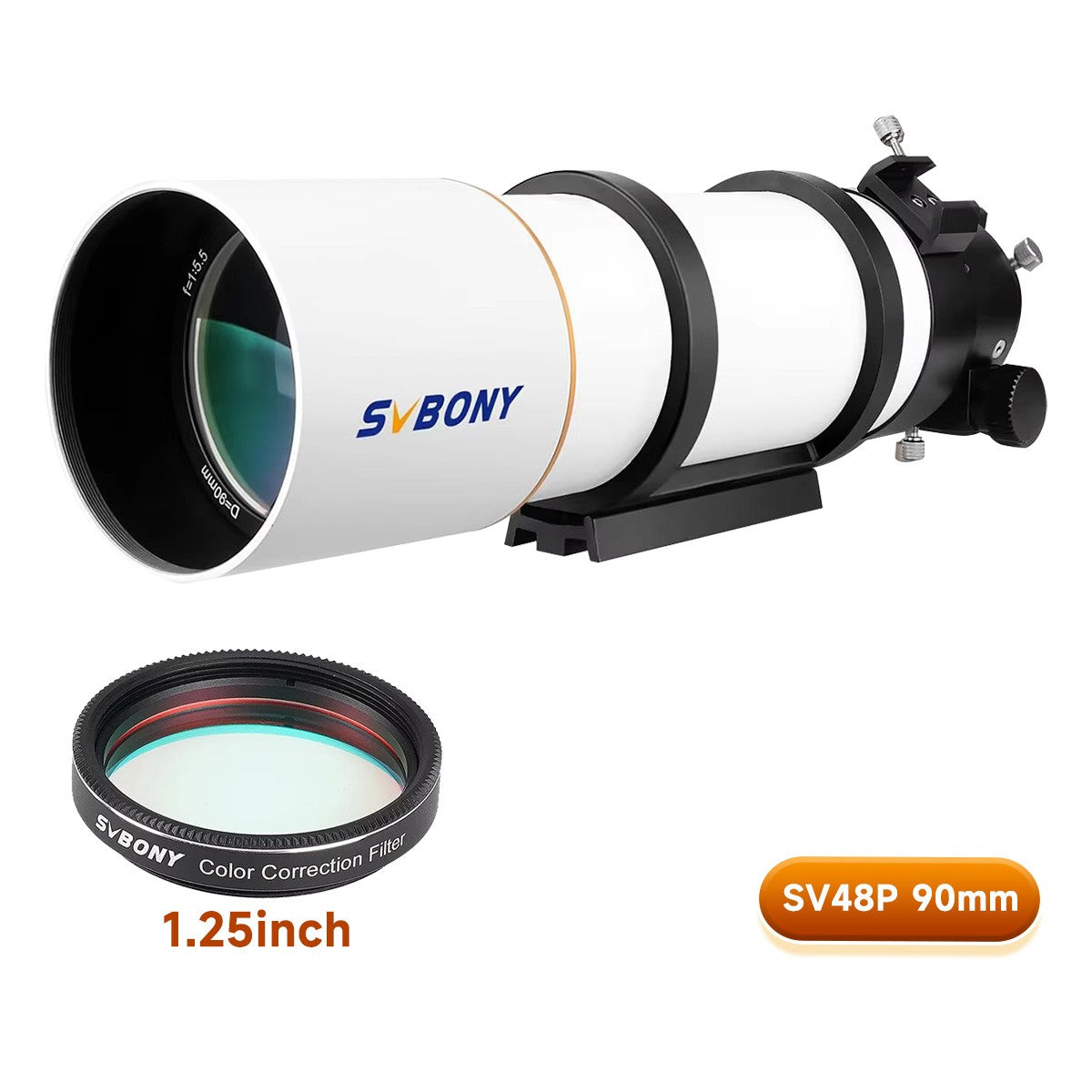Telescopio Astronómico Svbony SV48P con Apertura de 102mm/90mm, Enfocador de Dob