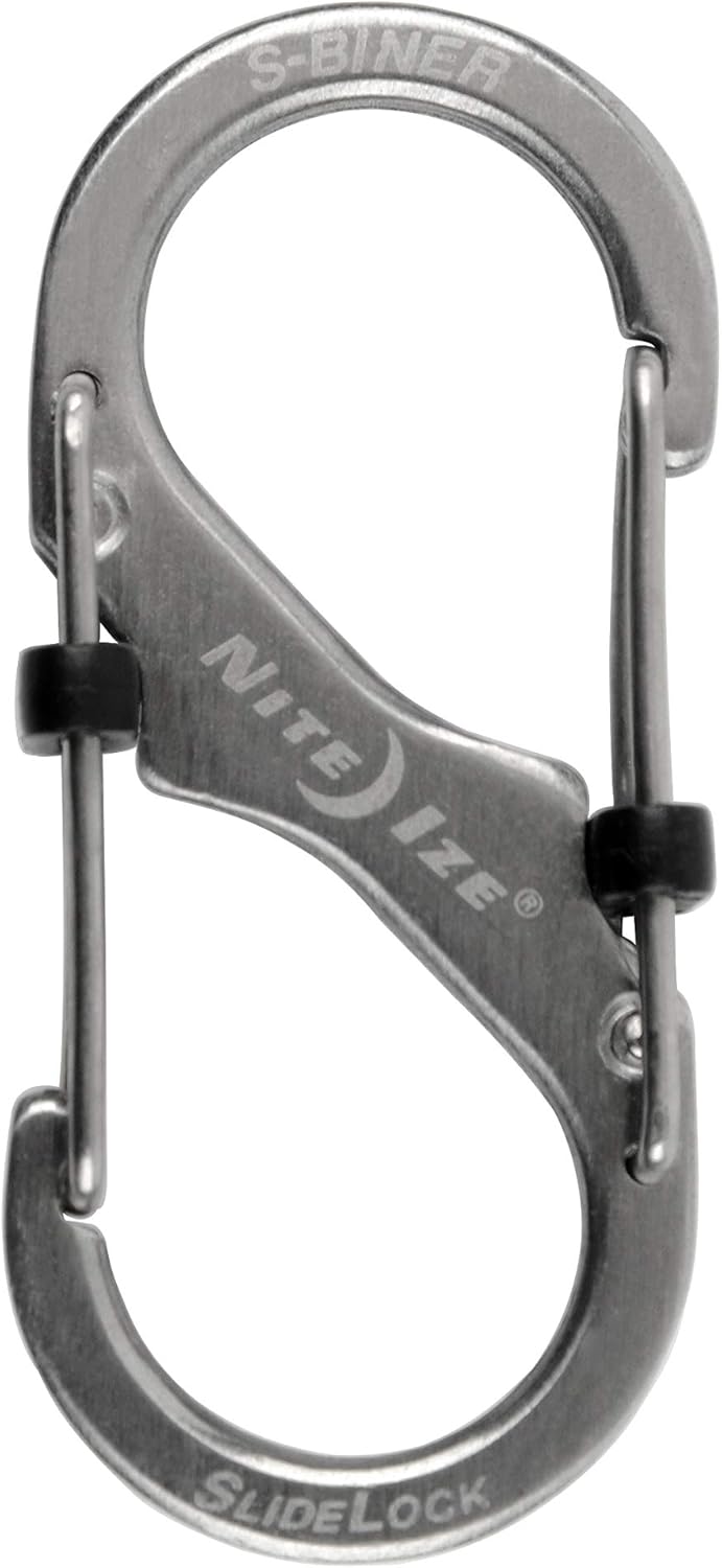 Nite Ize S-biner® Slidelock® De Acero Inoxidable Plata #2.  U S A (Copia)