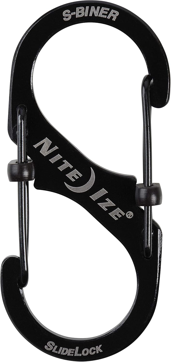 Nite Ize S-biner® Slidelock® De Acero Inoxidable NEGRO #3. U S A