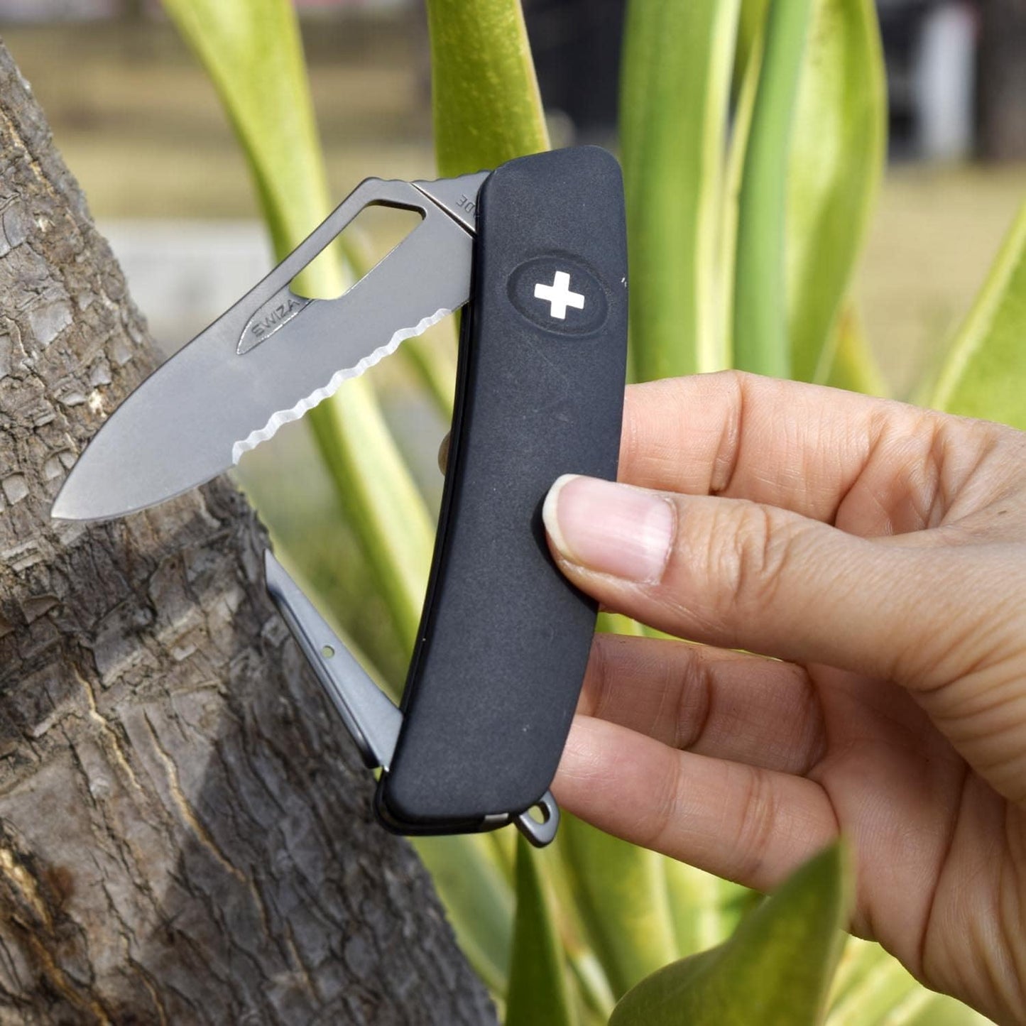 SWIZA Single Hand SH02 TR , 7 - Funciones Negro Profundo Hecho en Suiza.
