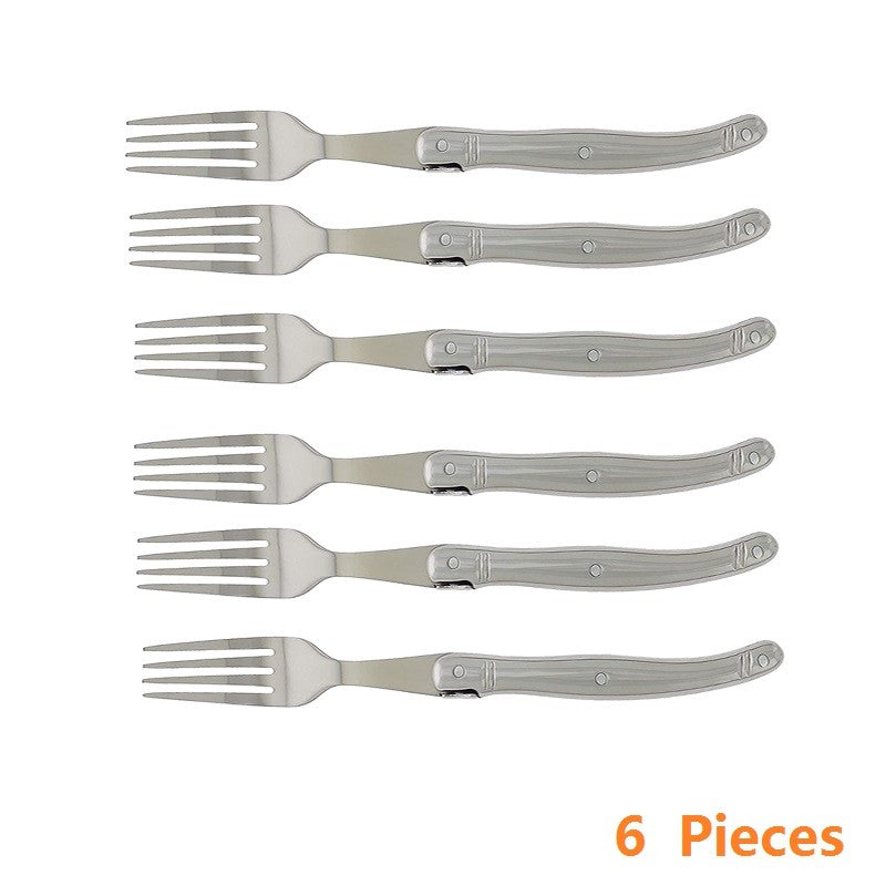 Juego de cuchillos para carne Laguiole de acero inoxidable de 9 ", tenedor