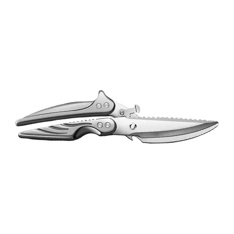 Tijeras de cocina de titanio negro, tijeras fuertes de acero inoxidable para hue