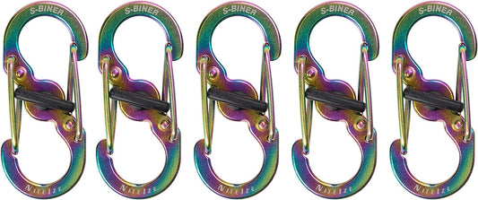 Nite Ize Pack 5 S-biner® Microlock® Stainless Steel Spectrum USA.
