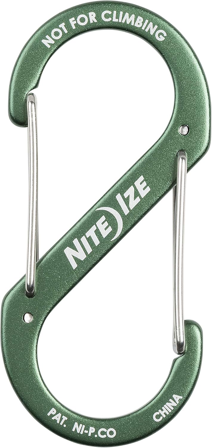 Nite Ize S-biner® Aluminum Oliva Dual Carabiner #4 U S A.