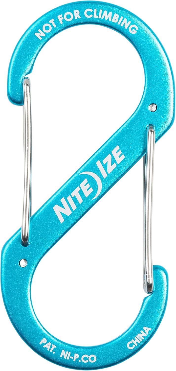 Nite Ize S-biner® Aluminum Dual Carabiner Blue - Azul #4 USA.