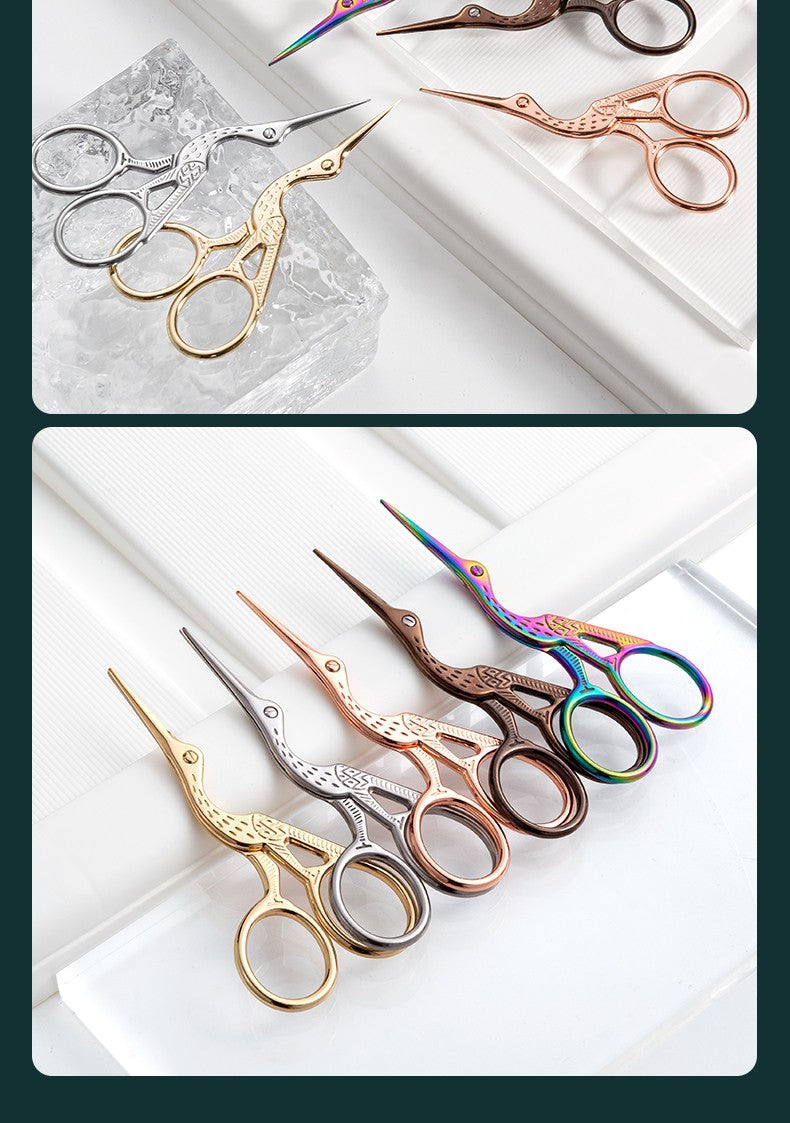 Tijeras de belleza Retro de acero inoxidable, recortador de maquillaje y aseo, u