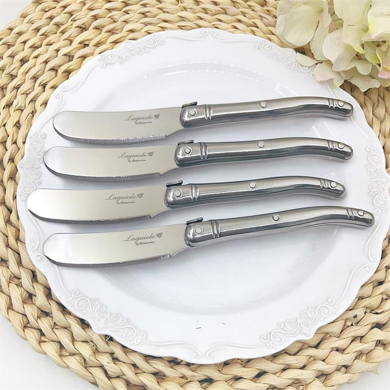 Juego de cuchillos para carne Laguiole de acero inoxidable de 9 ", tenedor