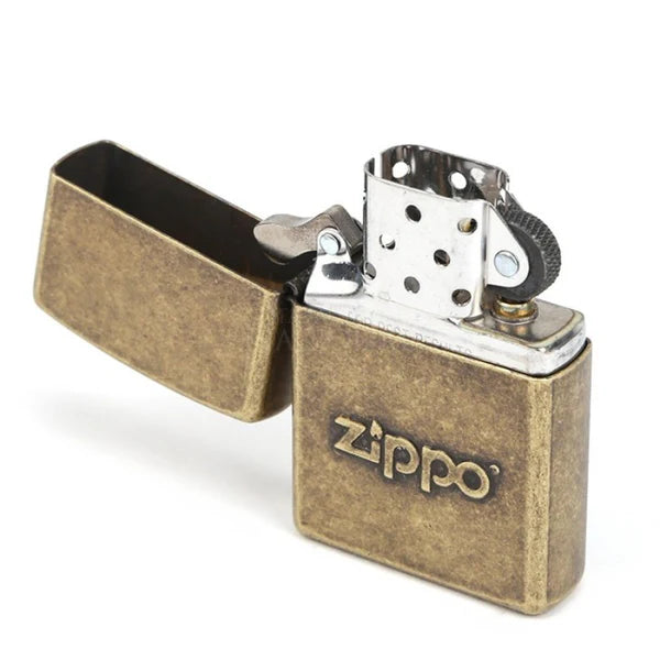Zippo Bronze Antiguo Logotipo Estampado Relieve 100% U S A