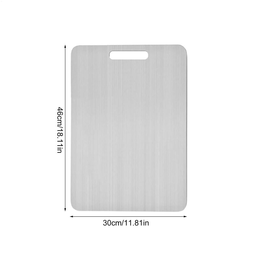Tablas de cortar de titanio para cocina, tabla de acero inoxidable 304, doble ca