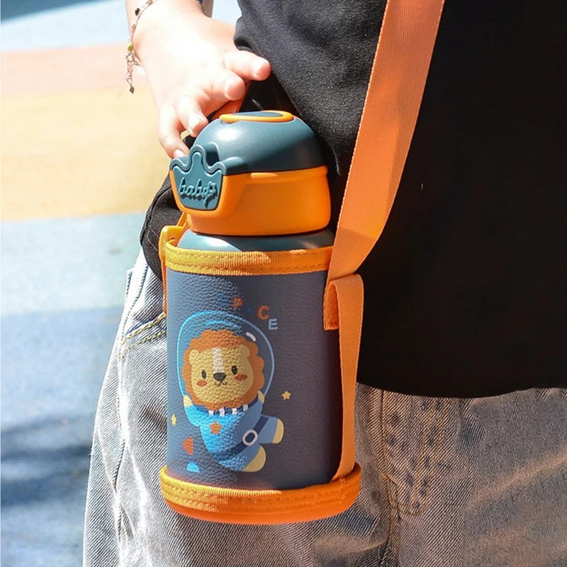 Botella Termo de unicornio para niños de 500ml, bonita botella de agua térmica p