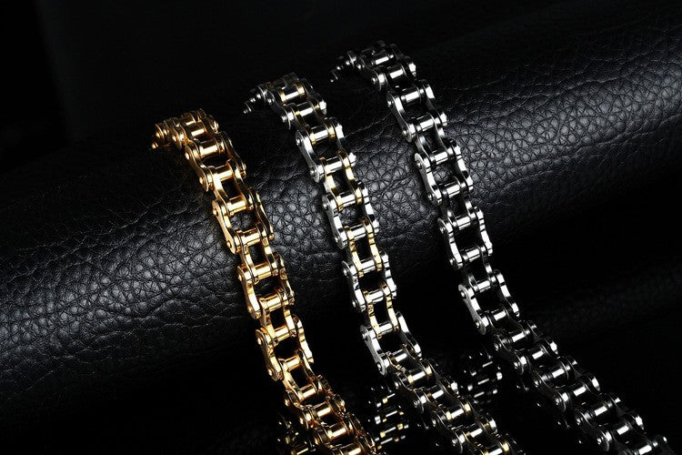 Pulsera de acero inoxidable 316L para hombre, brazalete de cadena de eslabones p