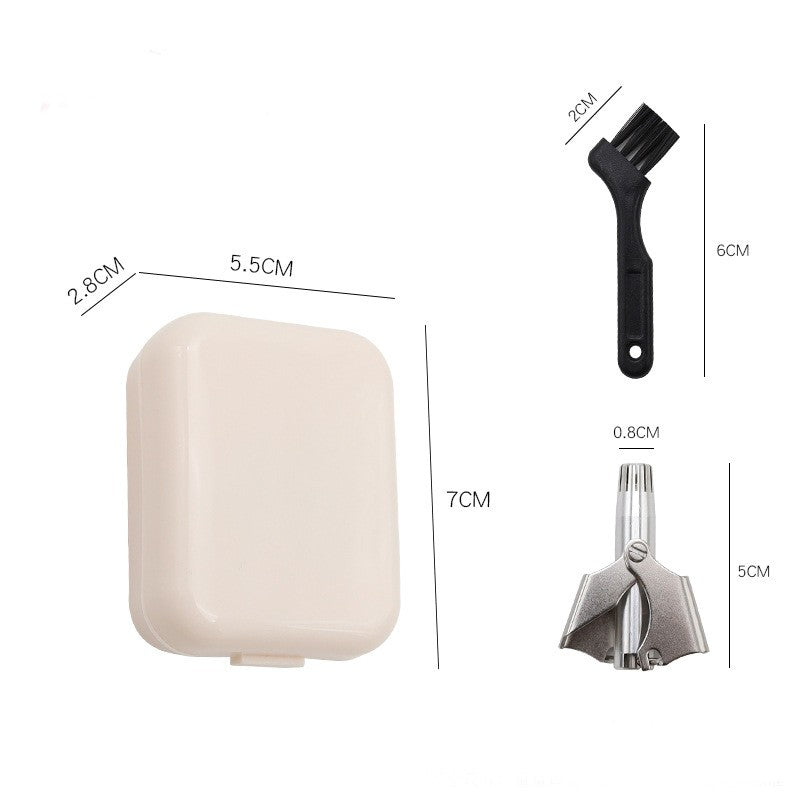 Recortador de pelo de nariz para hombre, recortador Manual de acero inoxidable,