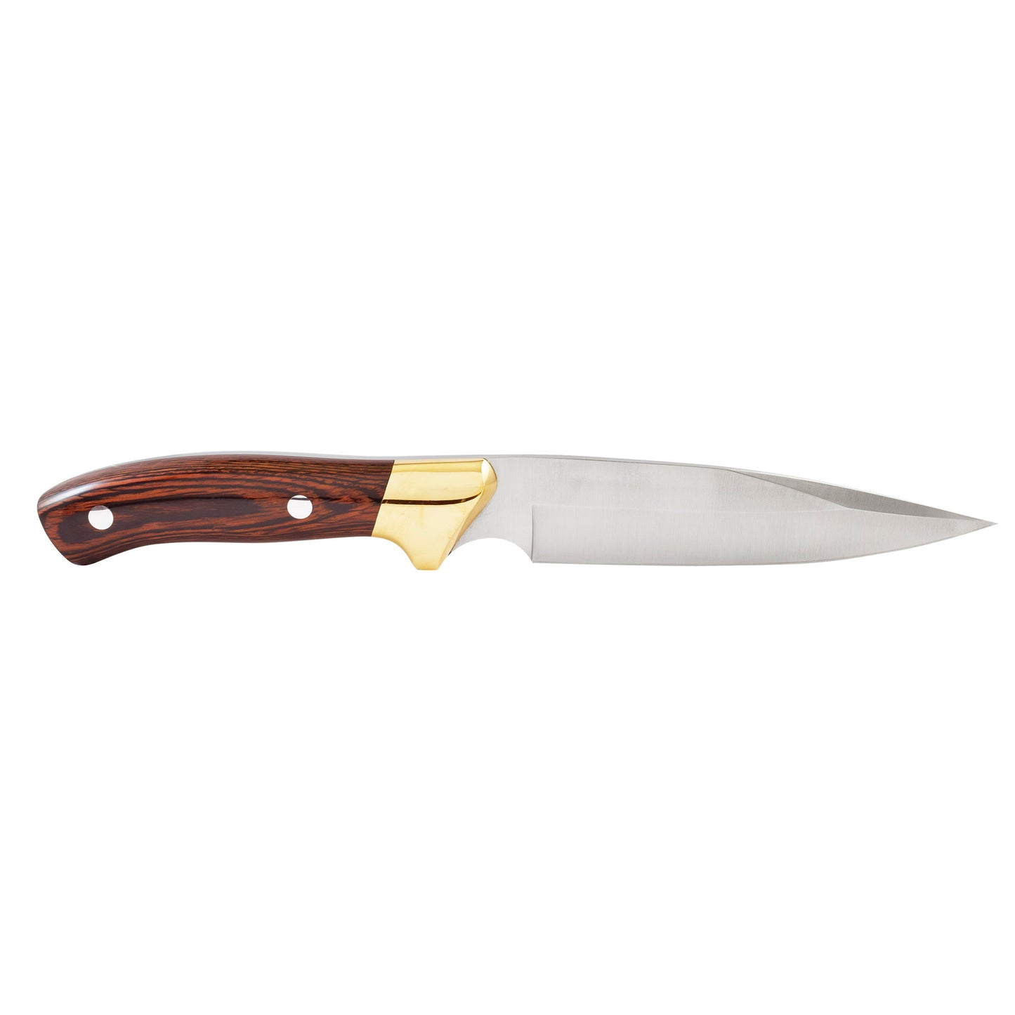 MIGUEL NIETO Cuchillo Cetreria, Funda de Piel, Mango Madera y latón. Acero Inoxidable.