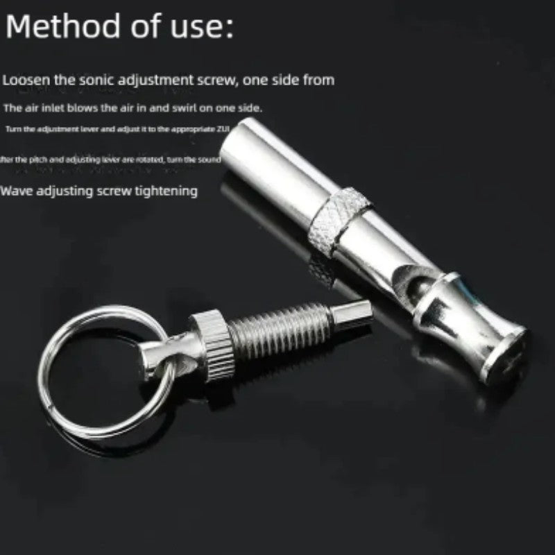 Silbato de acero inoxidable para perros, para detener los ladridos, control de l