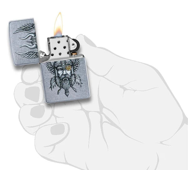 Zippo Encendedor Vikingo De Chispa 100% U S A
