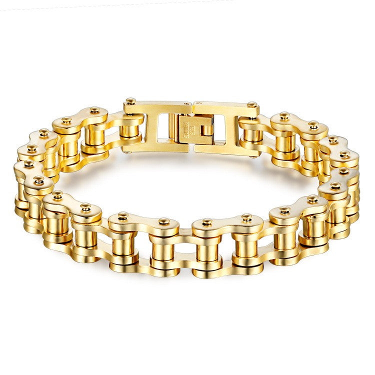 Pulsera de acero inoxidable 316L para hombre, brazalete de cadena de eslabones p