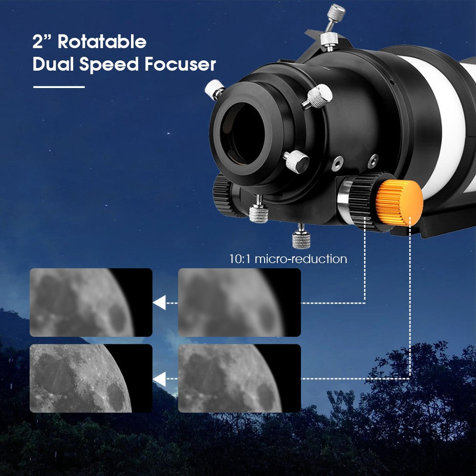 Telescopio Astronómico Svbony SV48P con Apertura de 102mm/90mm, Enfocador de Dob