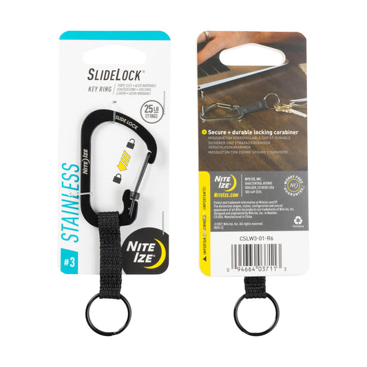 Nite Ize Slidelock® Key Ring Stainless Steel #3 Made in USA.