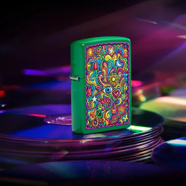 Encendedor Zippo Green Trppy Design 100% Usa